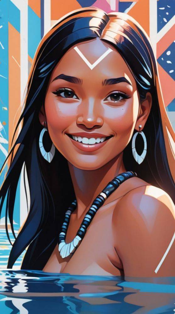 AI generated anime Pocahontas nudes - #4