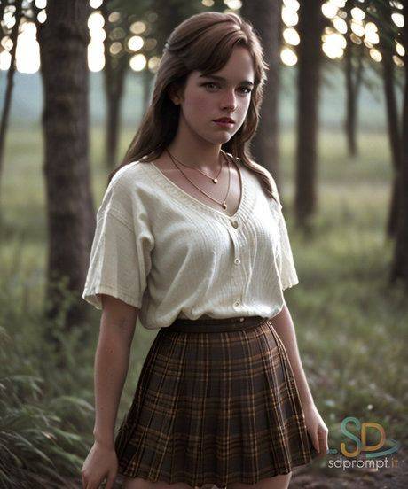 Sexy AI generated babe Midiwes exposes her attractive body in the woods - #15