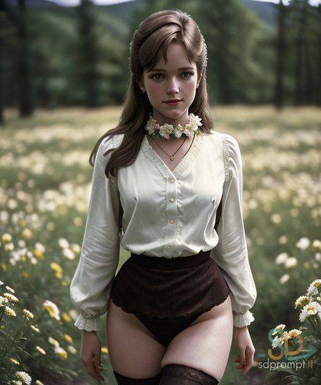 Sexy AI generated babe Midiwes exposes her attractive body in the woods - #18