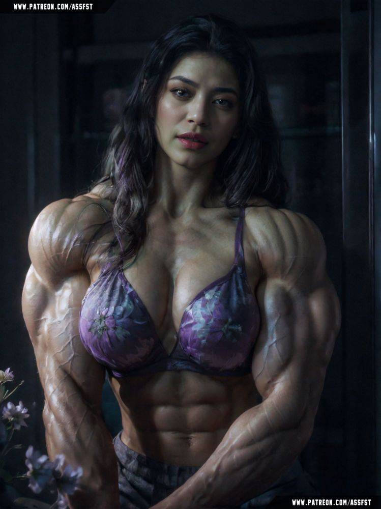 She-Hulk Muscle Growth AI Animation - #2