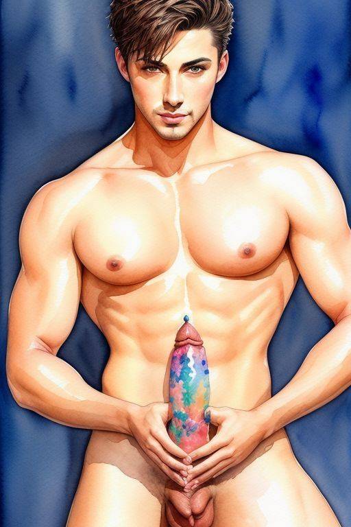 AI generated hot gay twinks big cock nudes - #22