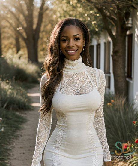 Sexy AI generated ebony Fioenza teases with her amazingly big juggs - #16