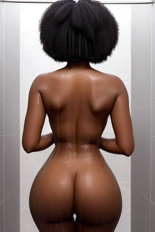 AI generated beautiful black Woman Naked - #11