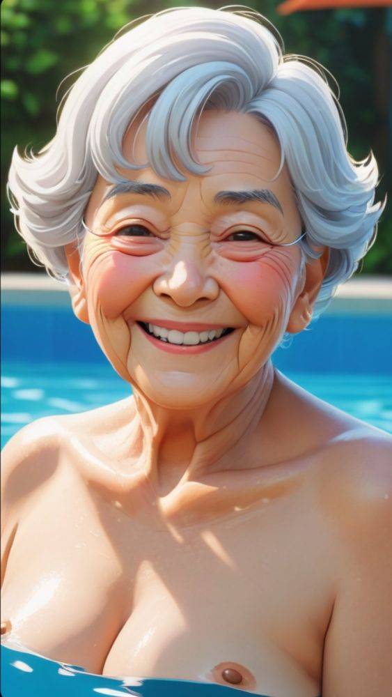 AI generated anime Grandma/GILF Nudes - #26