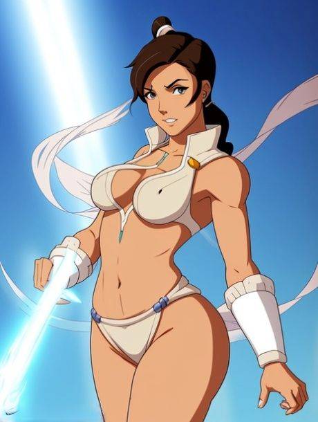 AI generated Hentai babe Korra shows her big boobs & her great ass - #8