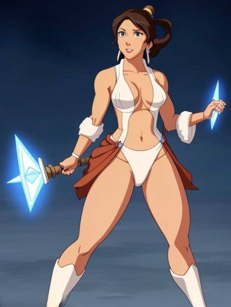 AI generated Hentai babe Korra shows her big boobs & her great ass - #4