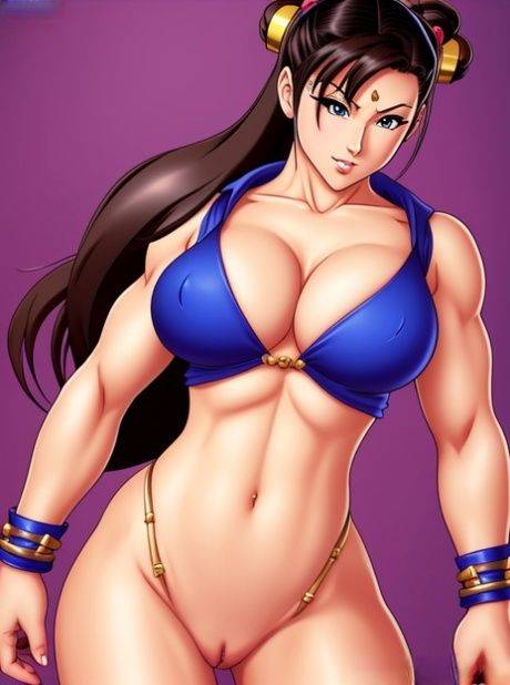 Long haired AI generated MILF Chun Li flaunts her massive breasts - #9