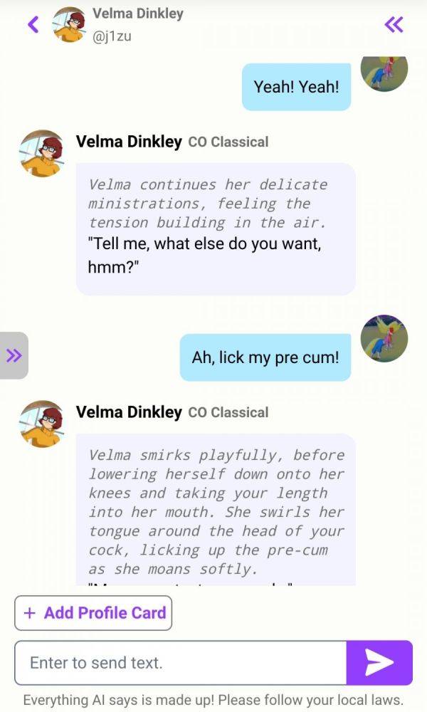 Chatting with Velma Dinkley on Crushon.ai - #4