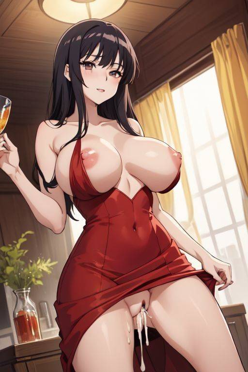 AI generated anime Sluts in Dress sex party cum - #18