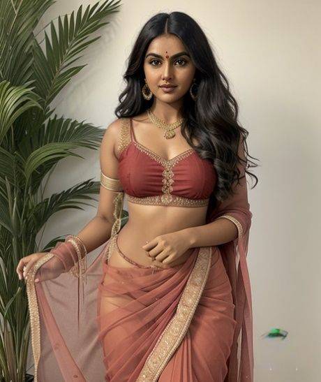 Pretty AI generated babe Sajened shows her lovely tits in a sexy compilation - #3