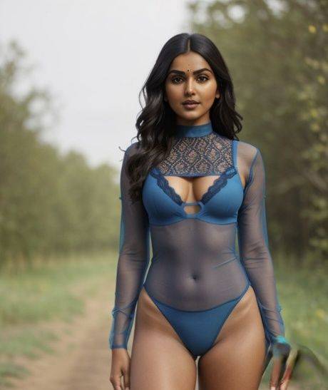 Pretty AI generated babe Sajened shows her lovely tits in a sexy compilation - #8