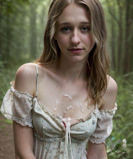 AI generated babe Tasser shows her lovely tits in a sexy outdoor compilation - #7