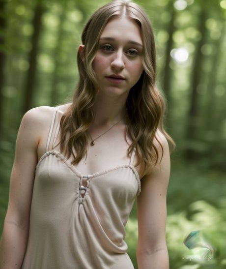 AI generated babe Tasser shows her lovely tits in a sexy outdoor compilation - #1