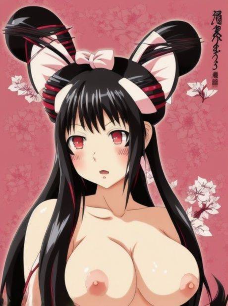 AI generated anime babe Kaguya Shinomiya teases with her grand breasts - #9