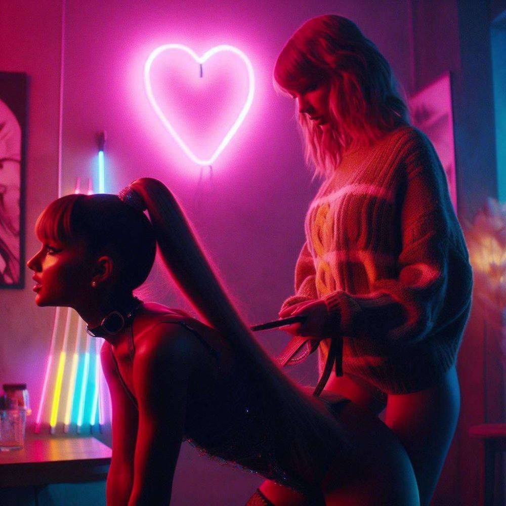 Taylor Swift and Ariana Grande - Lesbian behavior Part 2 (AI fake not by me) - #6