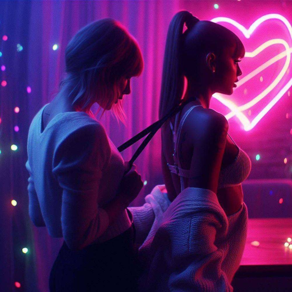 Taylor Swift and Ariana Grande - Lesbian behavior Part 2 (AI fake not by me) - #3