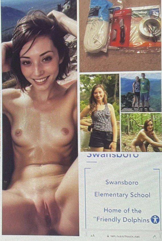 Petite elementary school teacher, Jessica, wants to be a webslut - real and AI nudes - #20