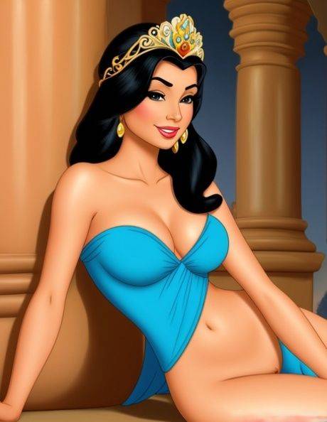 Gorgeous Hentai babe Princess Jasmine shows her stunning naked curves - #3