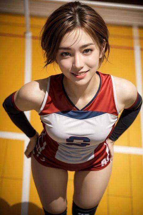 Pretty AI generated volleyball players tease in their sexy sports wear - #5