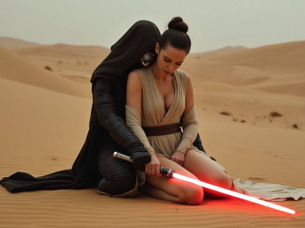 AI Rey Skywalker with Kylo Ren (Daisy Ridley) - #9