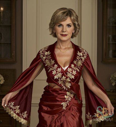 Glamorous AI generated mature woman Nertis posed dressed up and naked - #2