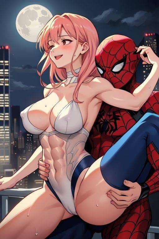 AI generated Spider-Man Cosplay anime Nudes - #30