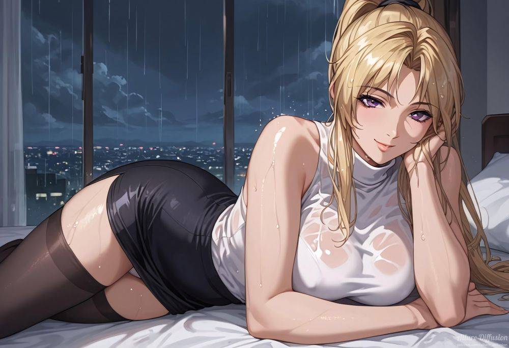 Kaori Saeki on a rainy day - #2