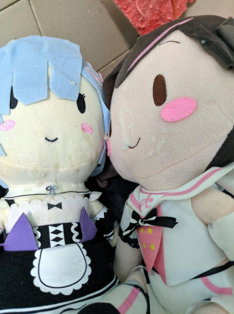 Kizuna Ai & Rem Plush Bukkake - #3