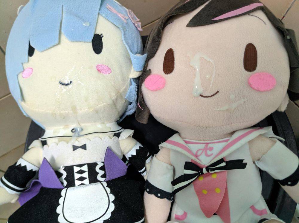 Kizuna Ai & Rem Plush Bukkake - #1