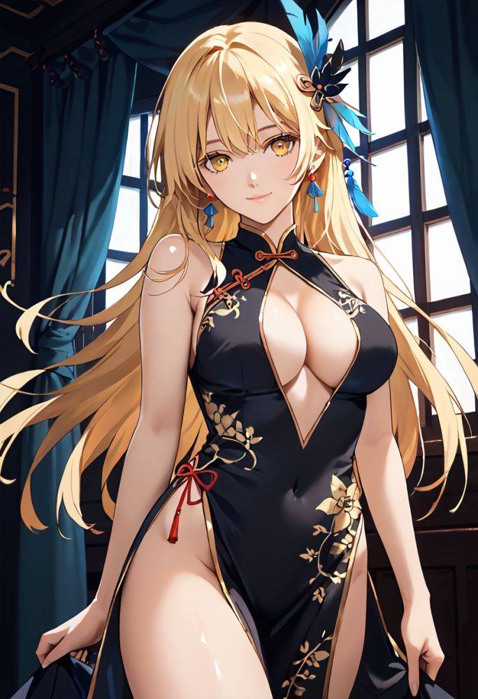 With a dress this sexy, she doesn't need anything else - #3