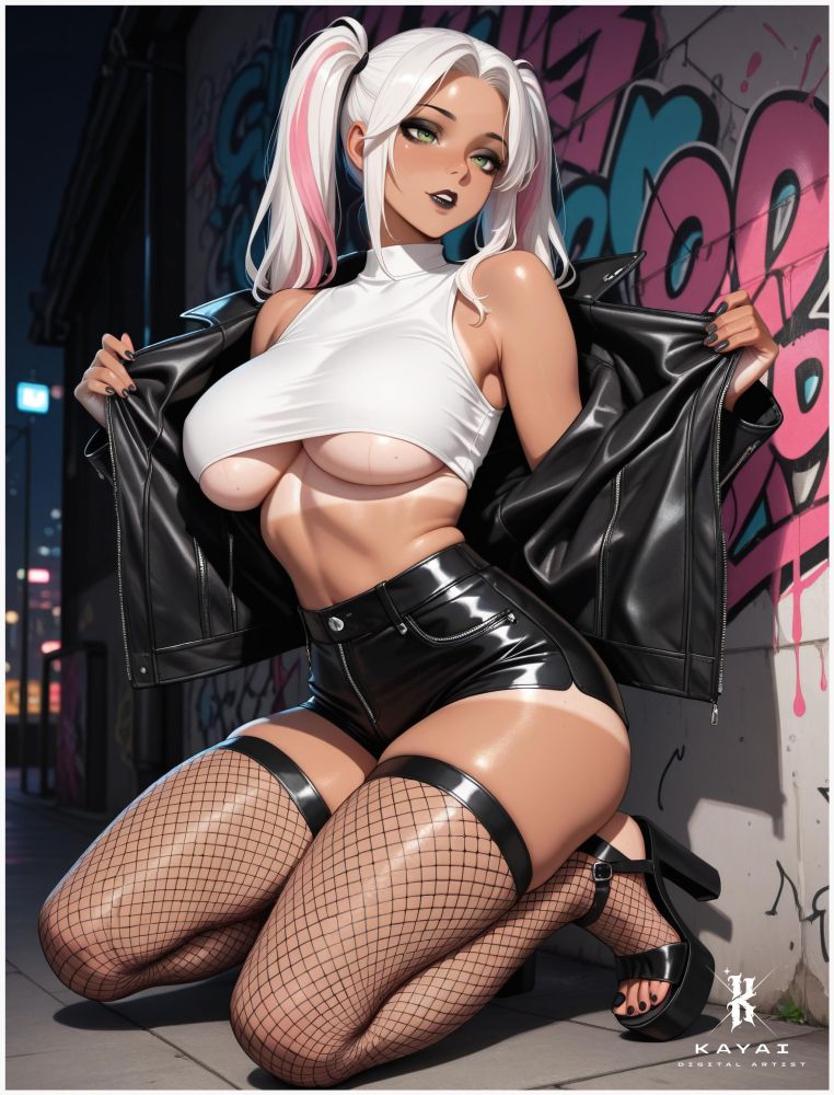 Punker girl in front of the venue... - #5