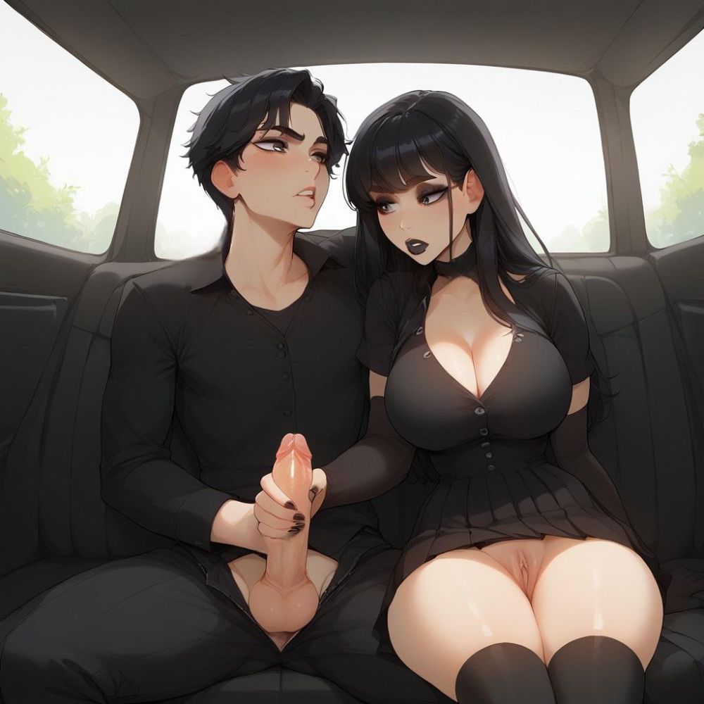 Goth girl in the car - #11