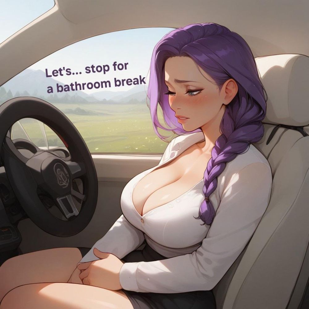 Goth girl in the car - #1