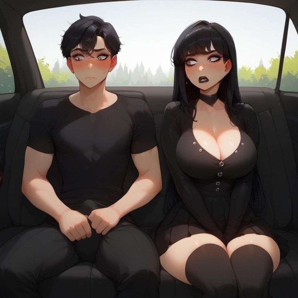 Goth girl in the car - #20