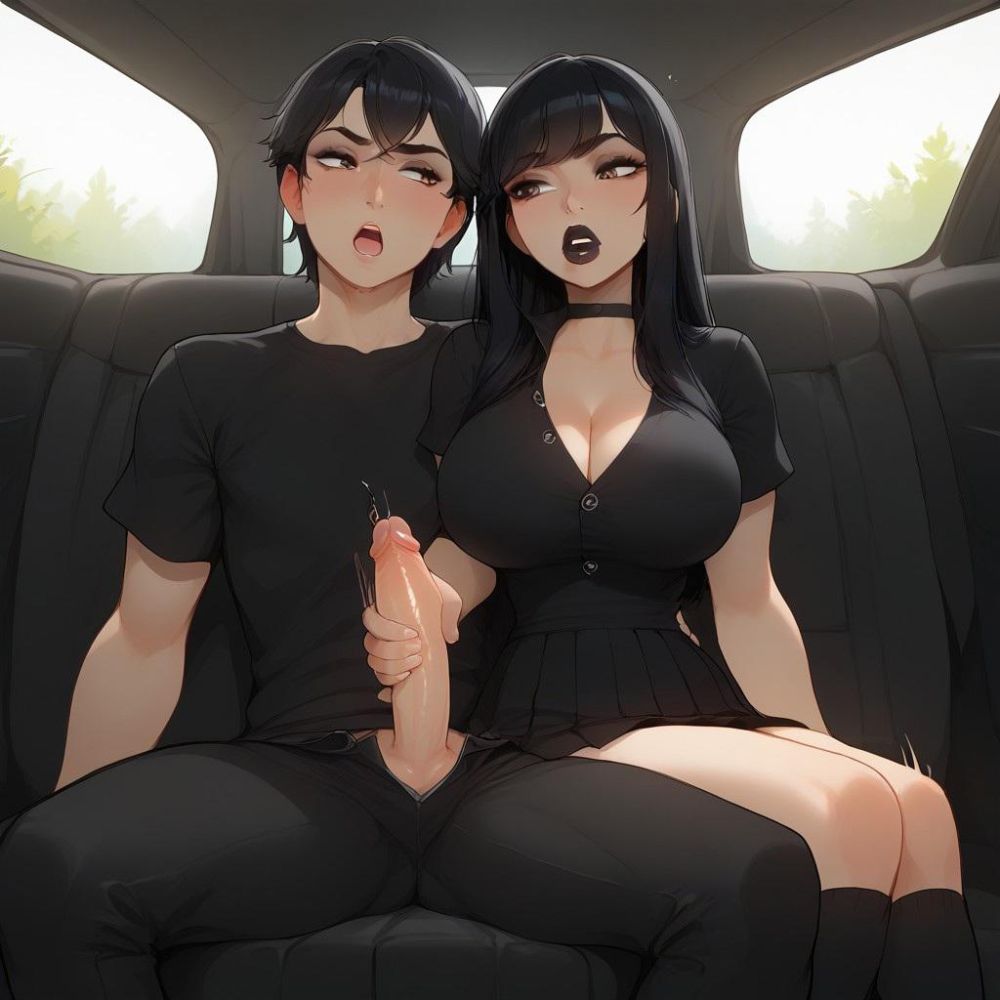 Goth girl in the car - #10