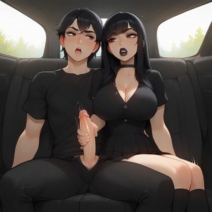 Goth girl in the car - #30