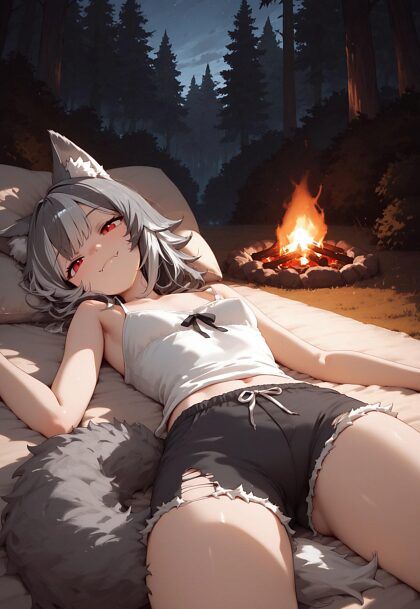 You accidentally met wolfgirl in the forest camp - #16
