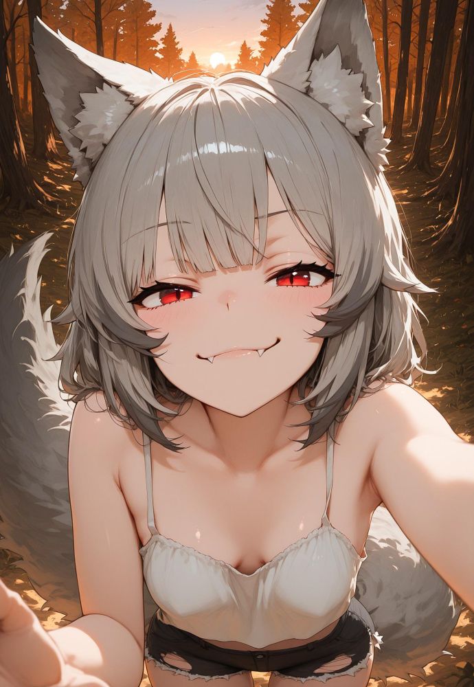 You accidentally met wolfgirl in the forest camp - #8