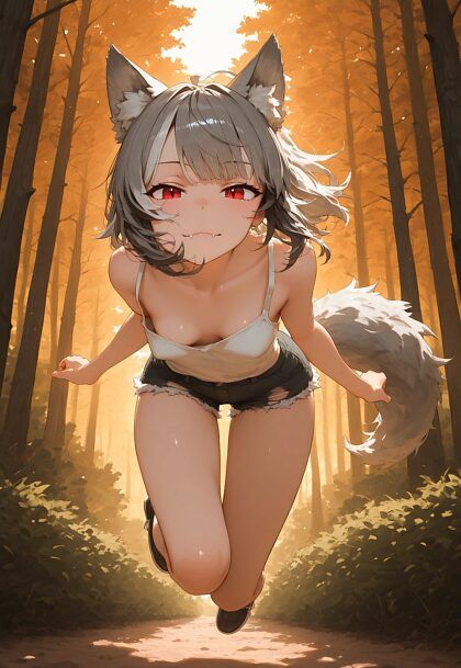 You accidentally met wolfgirl in the forest camp - #14