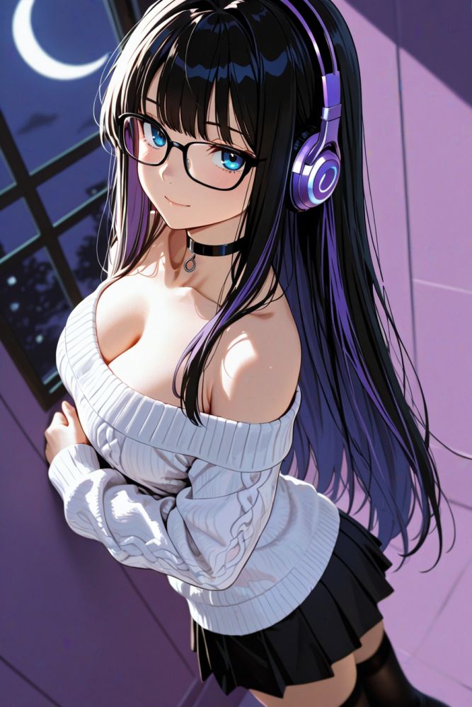 Innocent nerdy girl titties - #3