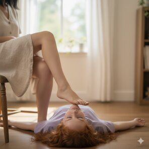 AI Lesbian Feet Worship Scenes - #10