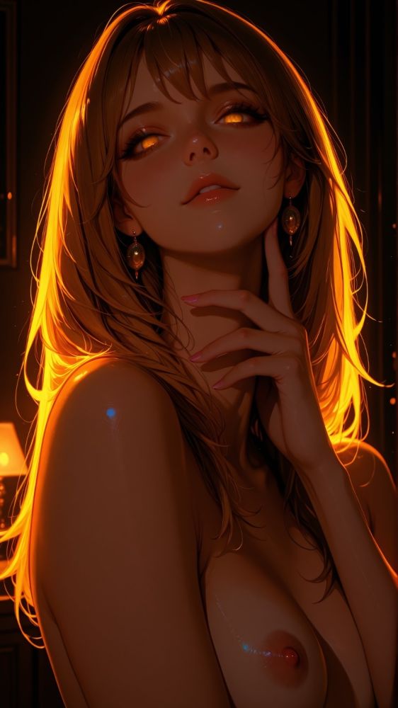 glowing orange eyes - #2