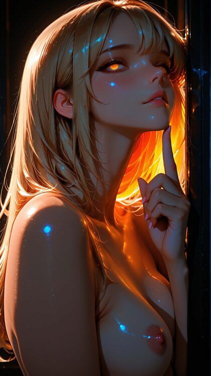 glowing orange eyes - #14