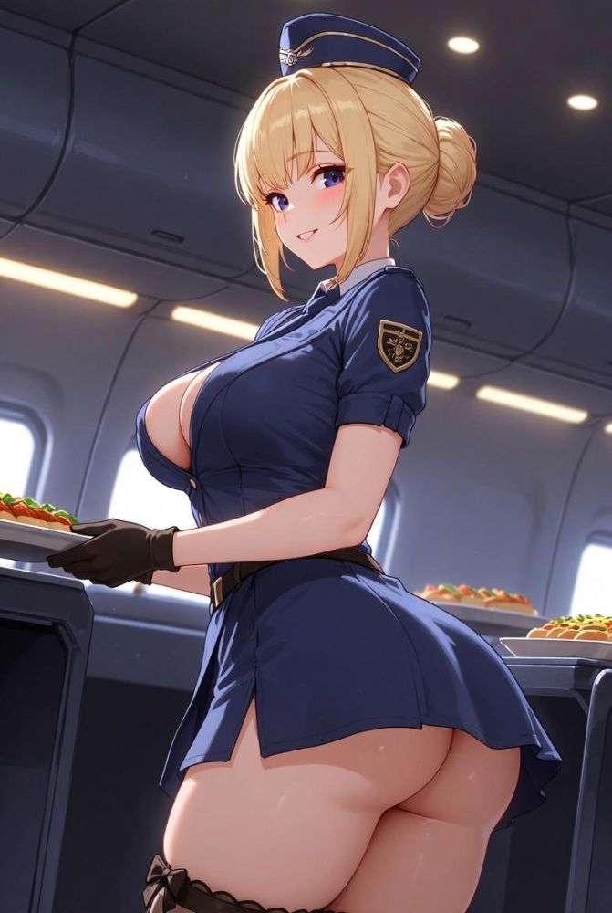 Sexy first-class flight attendants - #4
