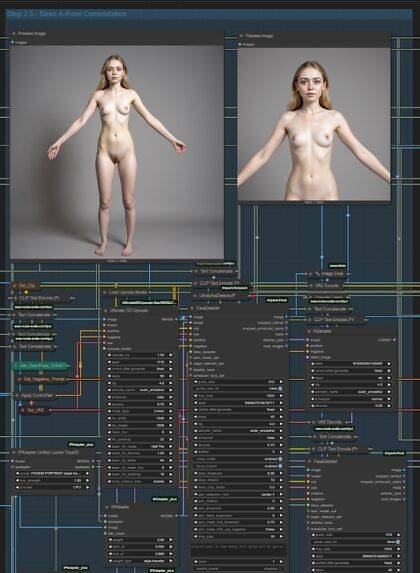 Working on SDXL Character sheet Workflow, Based on IPadapter plus and controlnet. - #19