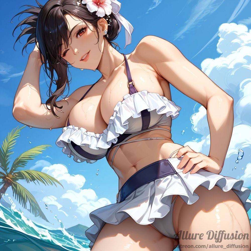 Tifa enjoying her day at the beach - #4