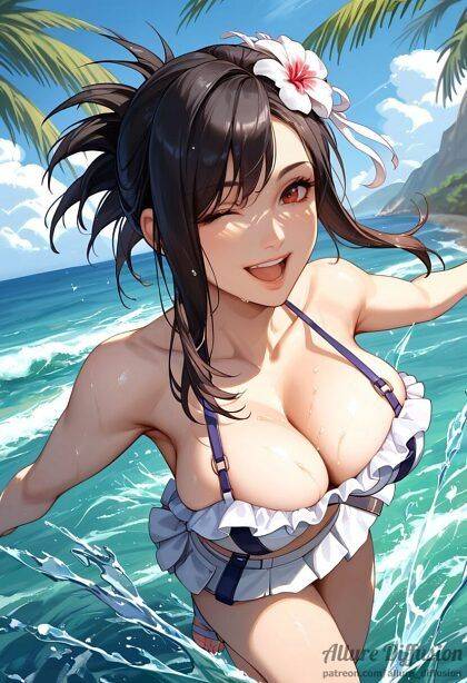 Tifa enjoying her day at the beach - #13