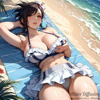 Tifa enjoying her day at the beach - #9