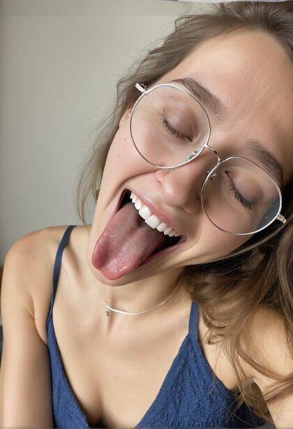 Cuties with their tongue out - glasses edition - #15