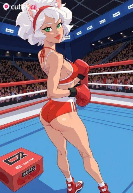 Sexy Hentai boxer shows off her big ass in an AI generated compilation - #3